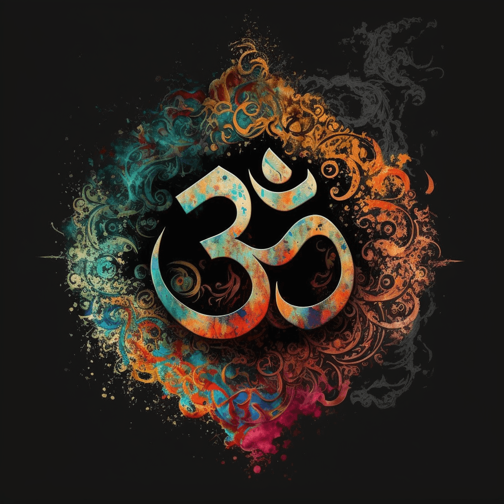 Om symbol representing spiritual presence and mindfulness
